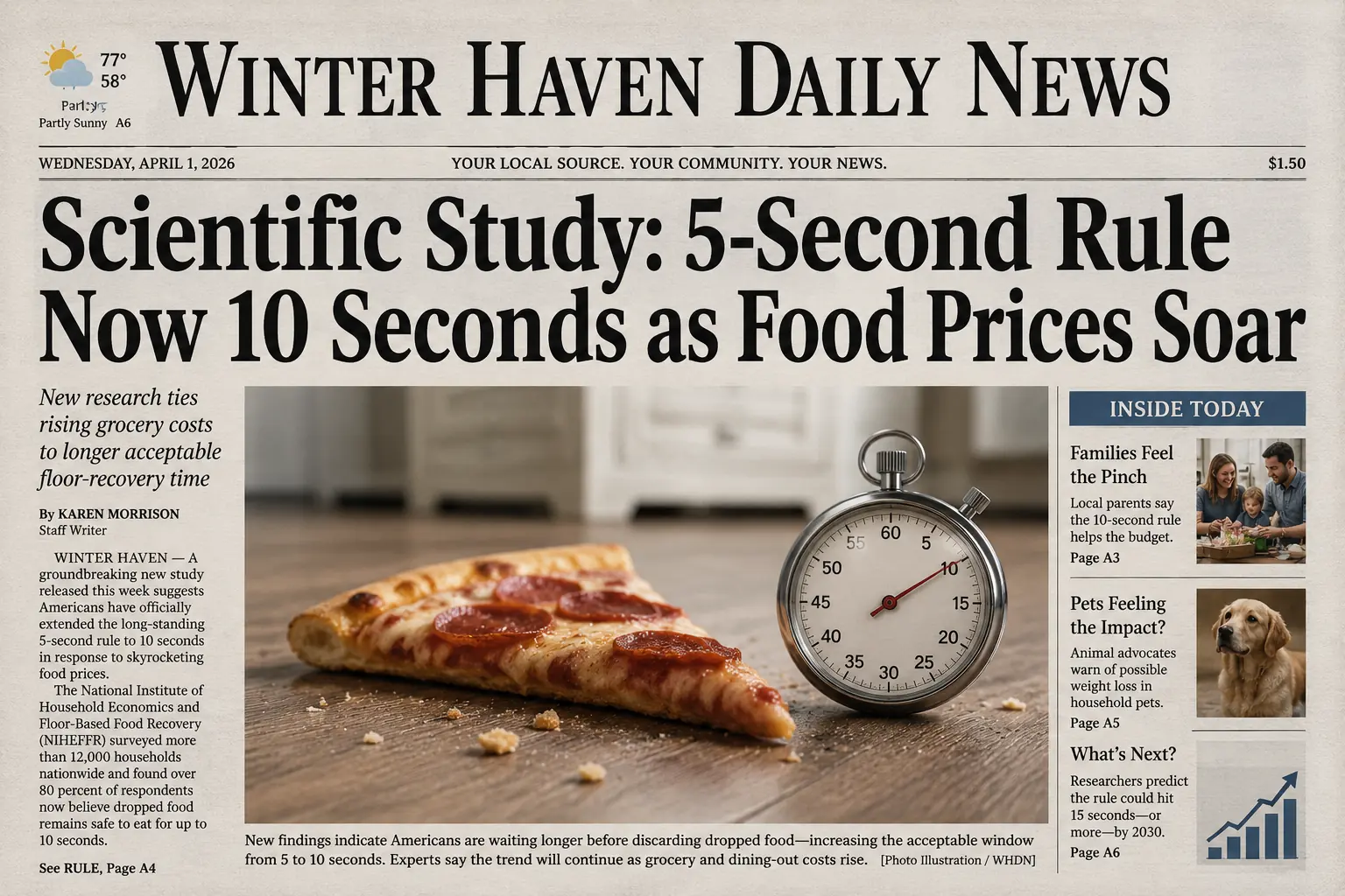 Scientific Study Suggests America's 5-Second Rule Has Officially Inflated to 10 Seconds